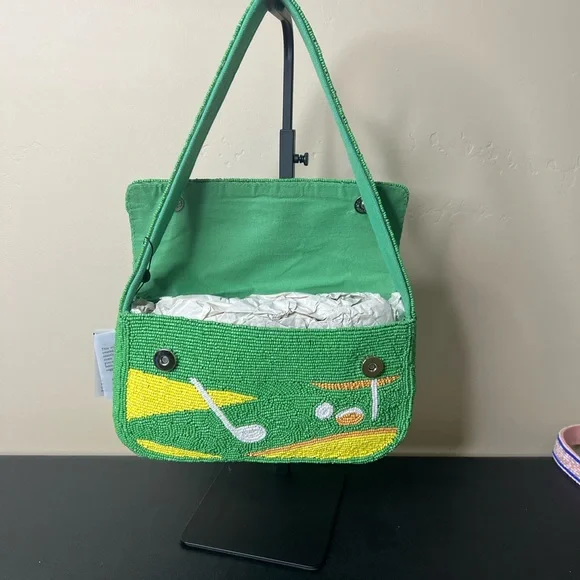 American & Beyond | Golf Enthusiasts Themed Beaded Shoulder Bag ⛳️☀️ - Picture 7 of 12